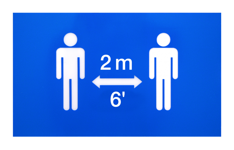 Social distancing sign